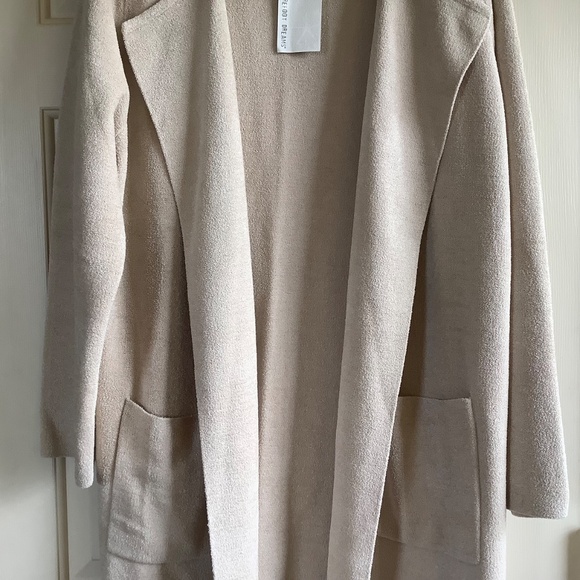 Barefoot Dreams Cozy Chic Ultra Lite Wide Collar Jacket Sand Dollar SZ XL - Picture 6 of 16